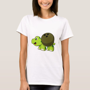 Turtle at Bowling med Bowling ball T Shirt