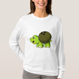 Turtle at Bowling med Bowling ball T Shirt