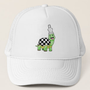 Turtle at Chess with Chess board & Kung Keps