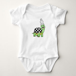Turtle at Chess with Chess board & Kung T Shirt