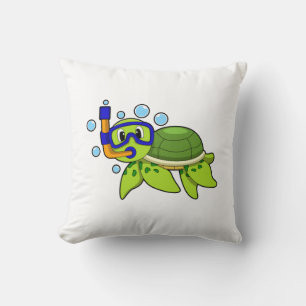 Turtle at Diving with Snorkel Kudde