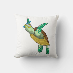 Turtle at Diving with Snorkel Kudde