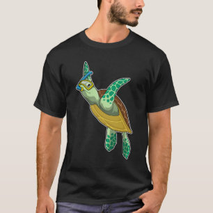 Turtle at Diving with Snorkel T Shirt