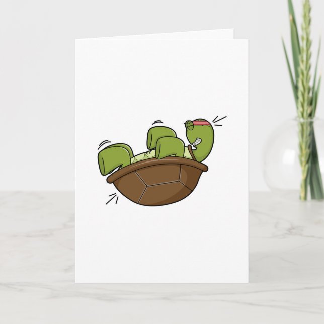 Turtle at Exercise for Abdominla Mucles Kort (Framsida)