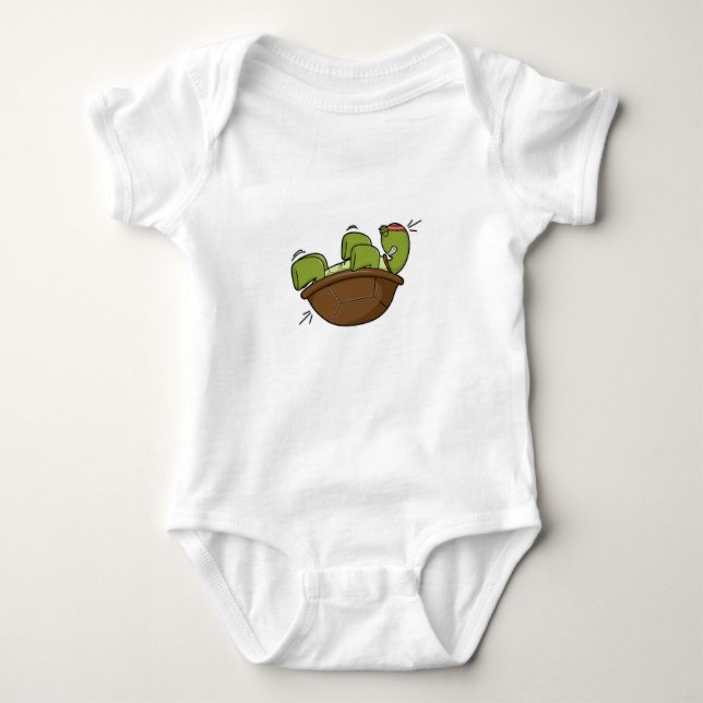 Turtle at Exercise for Abdominla Mucles T Shirt (Framsida)