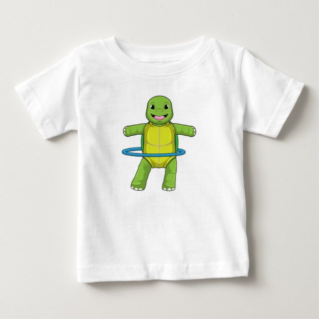 Turtle at Fitness med Fitness däck T Shirt (Framsida)