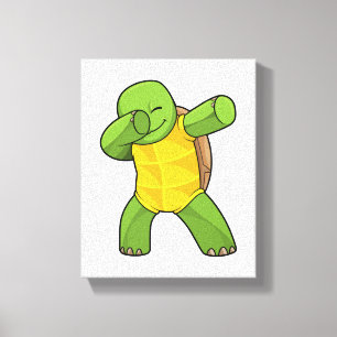 Turtle at Hip hop Dance Dab Canvastryck
