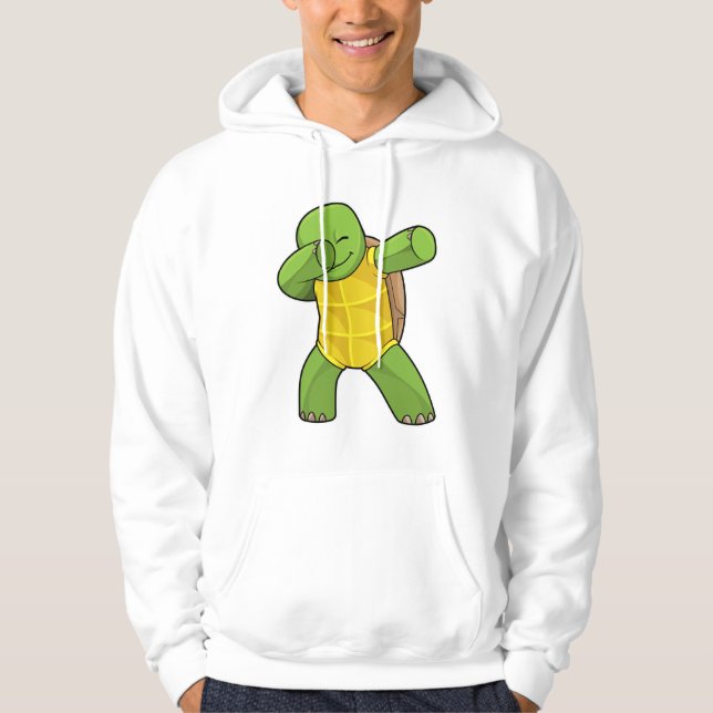 Turtle at Hip hop Dance Dab Hoodie (Framsida)