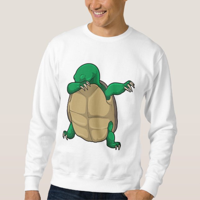 Turtle at Hip hop Dance Dab Lång Ärmad Tröja (Framsida)