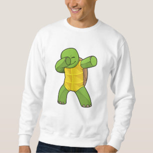Turtle at Hip hop Dance Dab Lång Ärmad Tröja