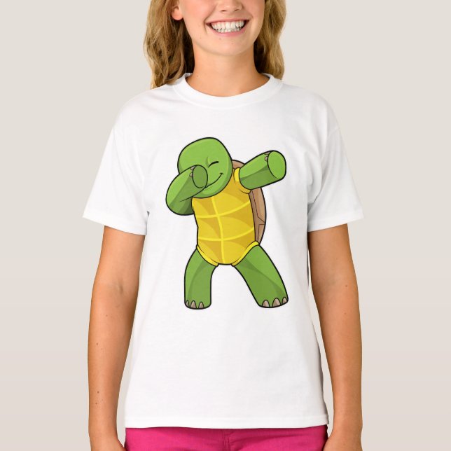 Turtle at Hip hop Dance Dab T Shirt (Framsida)