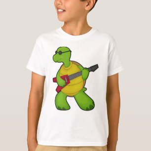 Turtle at Music with Guitar & Sunglasses T Shirt