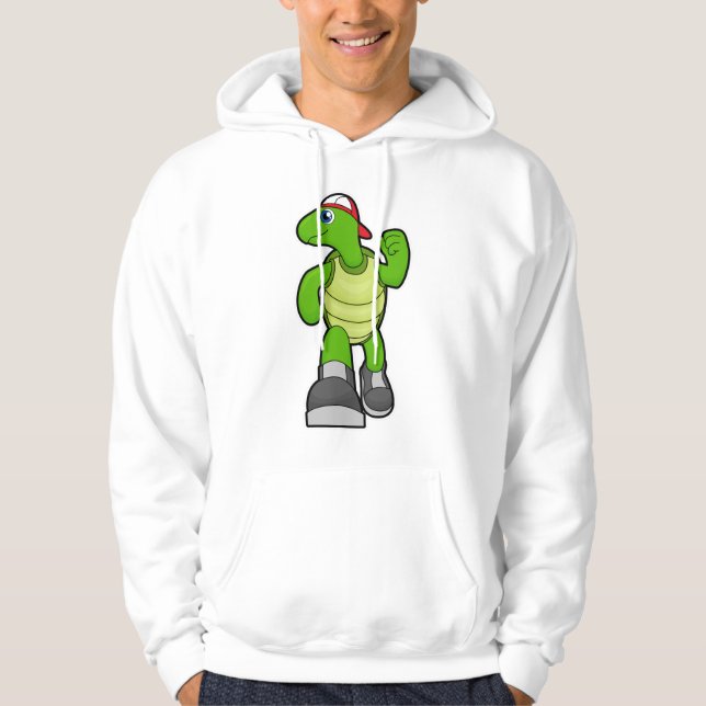 Turtle at Runwith Cap Hoodie (Framsida)