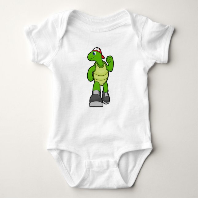 Turtle at Runwith Cap T Shirt (Framsida)
