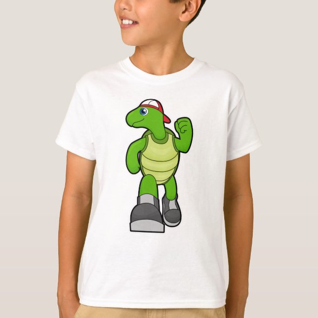 Turtle at Runwith Cap T Shirt (Framsida)