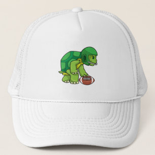 Turtle at Sports with Football & Helmet Keps