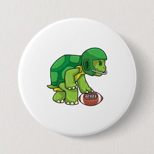 Turtle at Sports with Football & Helmet Knapp