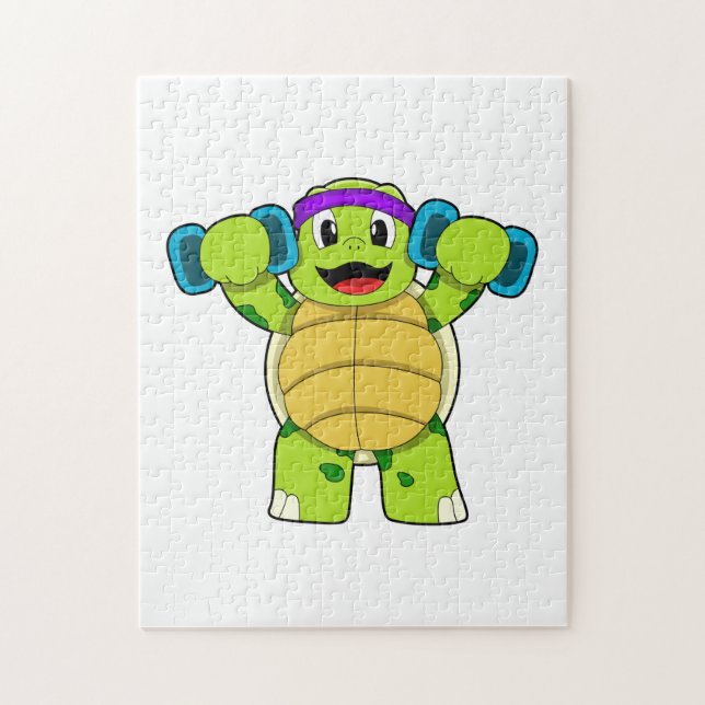 Turtle at Strength Training & Dumbbells Pussel (Vertikal)