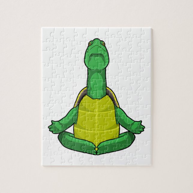 Turtle at Yoga Meditation Pussel (Vertikal)