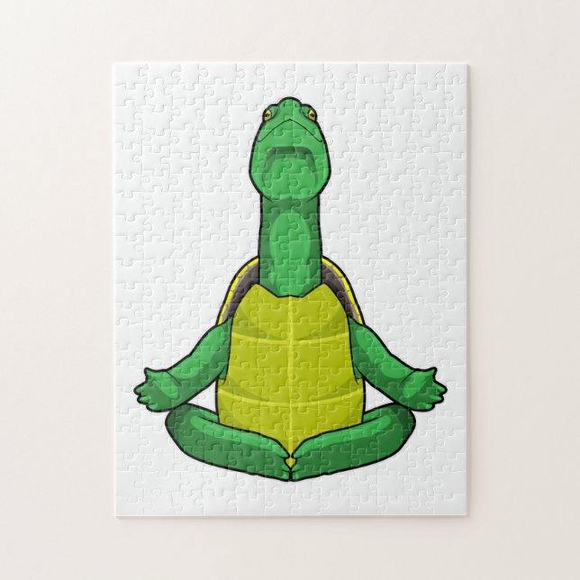 Turtle at Yoga Meditation Pussel (Vertikal)