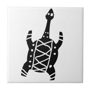 Turtle, Australian teckning (Aborigine) Kakelplatta