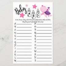 TURTLE BABY ABC BABY SHOWER GAME-KORT