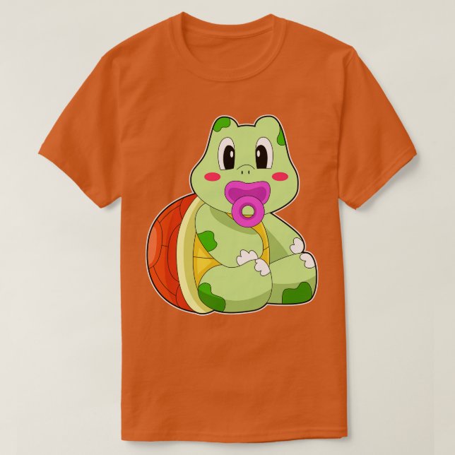 Turtle Baby Nappar T Shirt (Design framsida)