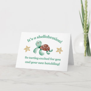 Turtle Baby Shower Card Kort