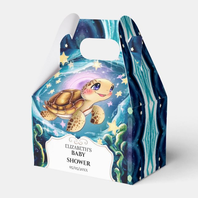 Turtle Baby Shower Presentaskar (Framsidan Sidan)