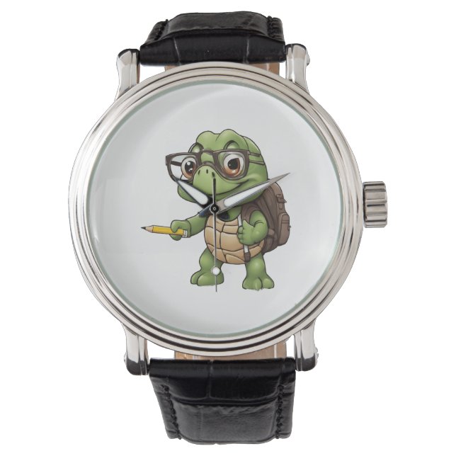 Turtle back to school armbandsur (Framsida)