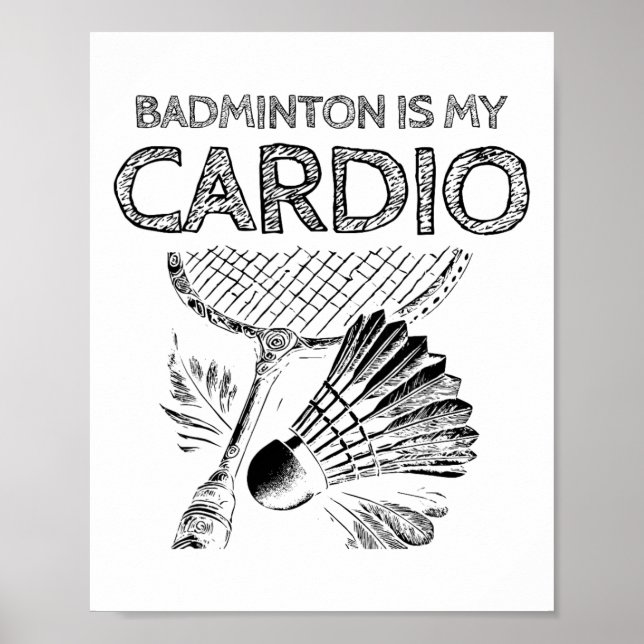 Turtle Badminton Player Shuttle Racket 1 Poster (Framsidan)