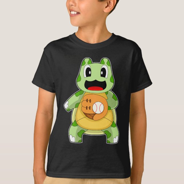Turtle Baseball Baseball fladdermus T Shirt (Framsida)