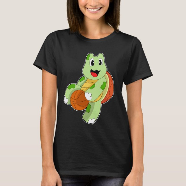Turtle Basketball-spelare Basketball T Shirt (Framsida)