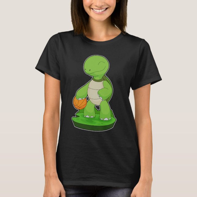 Turtle Basketball-spelare Basketball T Shirt (Framsida)