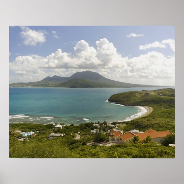 Turtle Beach, sydostlig peninsula, St Kitts Poster (Framsidan)