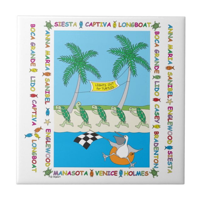 Turtle Beacher Kakelplatta (Framsidan)