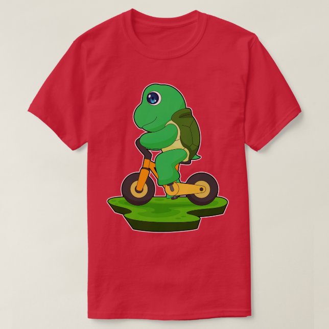Turtle Bicycle T Shirt (Design framsida)