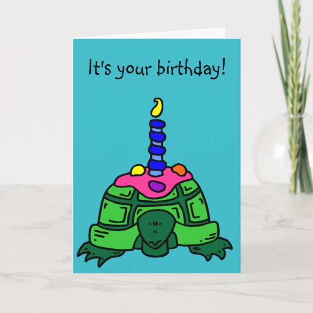 Turtle Birthday-kort Kort (Framsida)