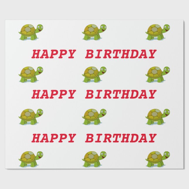 Turtle Birthday Presentpapper (Platt)