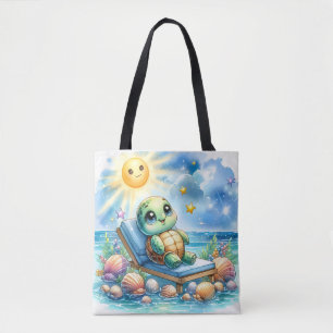 Turtle Bliss: Beachside Serenity Tygkasse