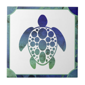 Turtle - Blue Kakelplatta
