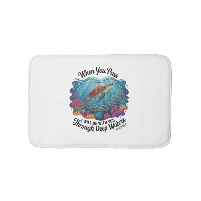 Turtle Blue Sea Square Badrumsmatta (Framsidan)