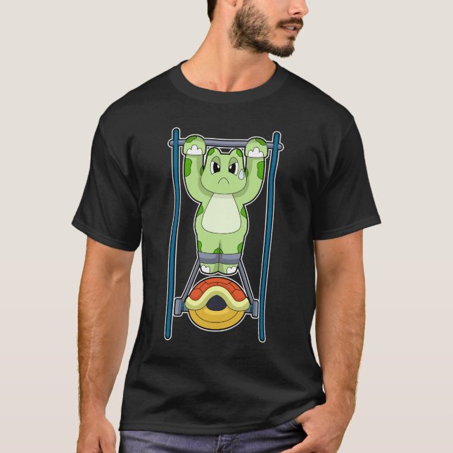 Turtle BodyBuilder Drups Fitness T Shirt (Framsida)