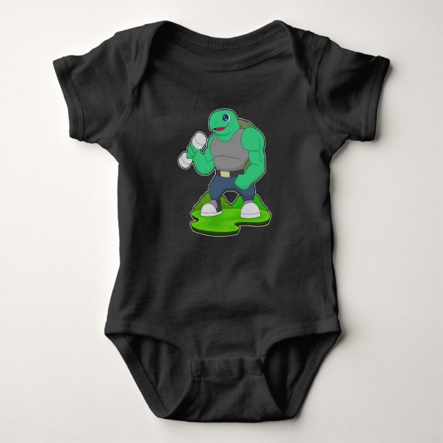 Turtle Bodybuilding der Dumbbell Bodybuilding T Shirt (Framsida)