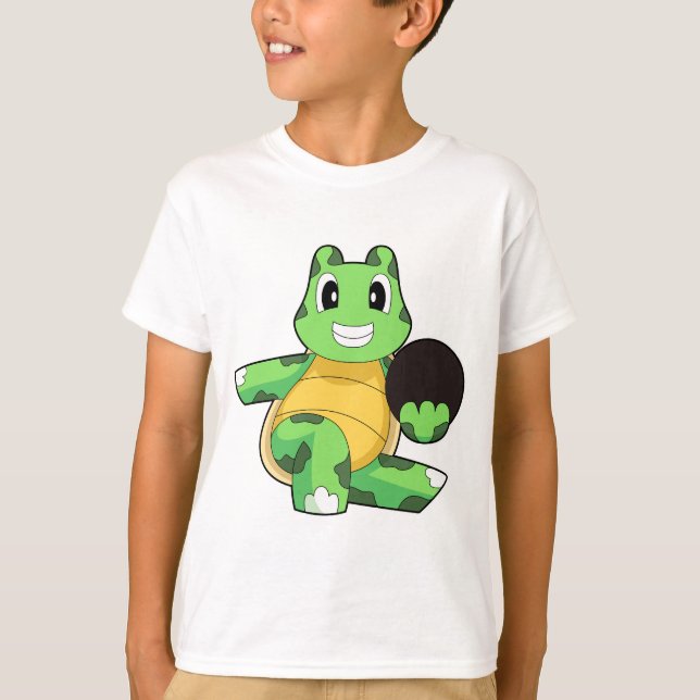 Turtle Bowling Bowling ball T Shirt (Framsida)