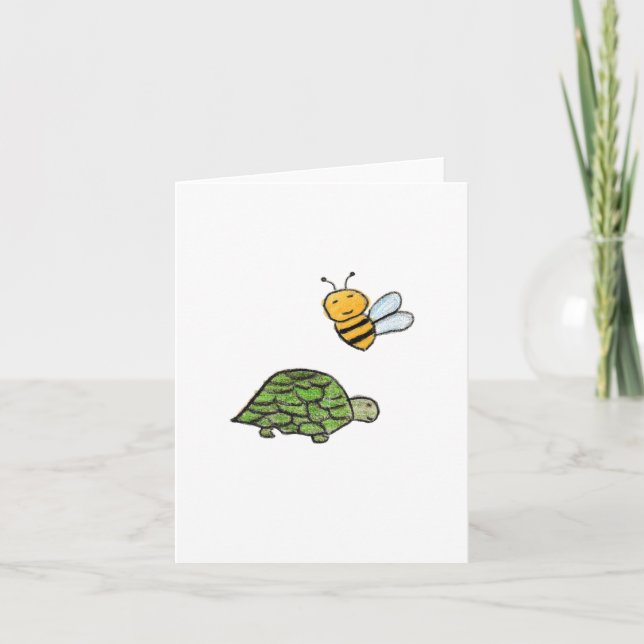 Turtle Bumblebee Tack Kort (Framsida)
