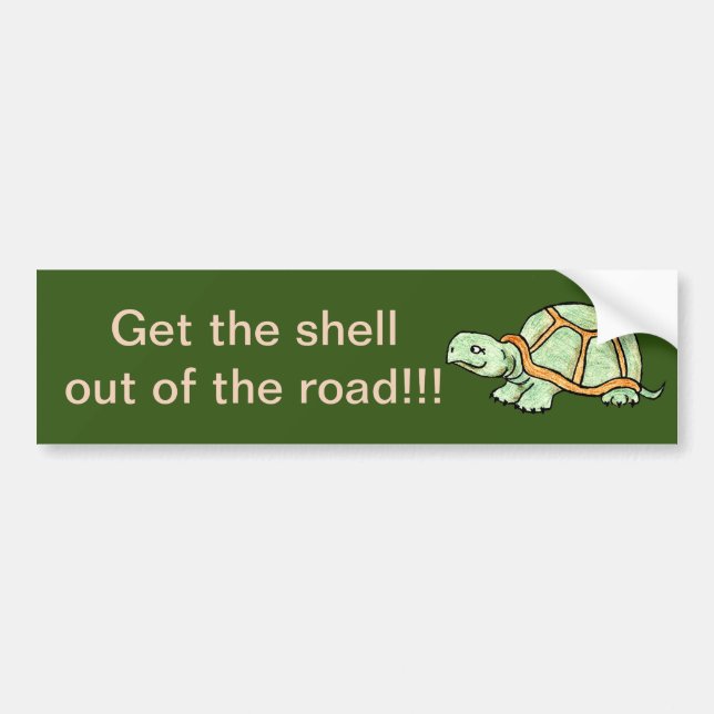 Turtle Bumper Sticker Bildekal (Framsidan)