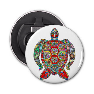 Turtle Button Bottenöppnare med magnet Flasköppnare