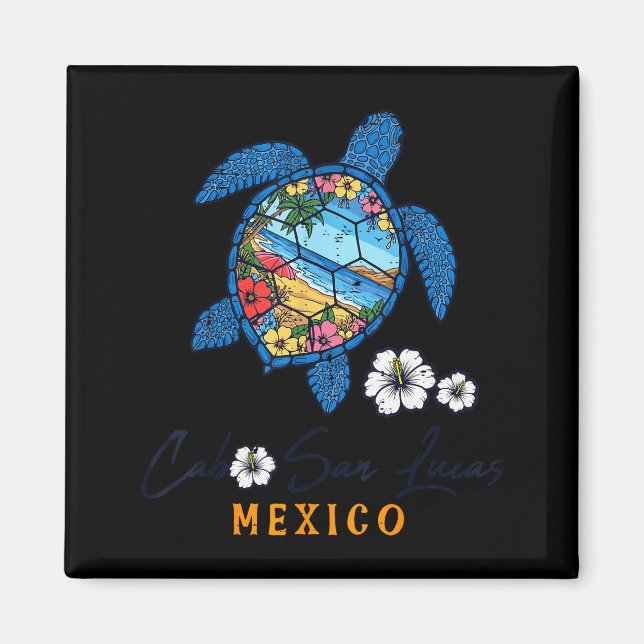 Turtle Cabo San Lucas Mexico Vacation Summer Men W Magnet (Framsidan)