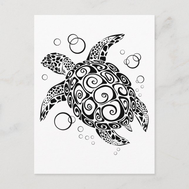 Turtle Card, Spara Turtles, Sea Turtle Vykort (Framsida)